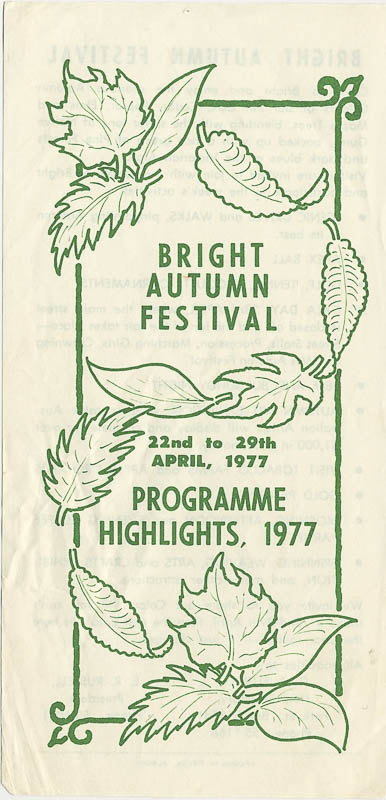 Bright Autumn Festival 1977 Program